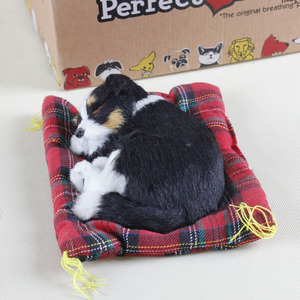 Dolması hayvan güzel peluş sevimli oyuncaklar ile uyku kedi köpek mat solunum köpek kürk el sanatları evcil dekorasyon - Product Image 4