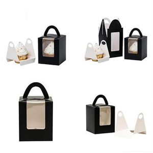 Số Lượng Lớn Rõ Ràng Duy Nhất Cup Bánh Cupcake Bao Bì Hộp Bán Buôn Tùy Chỉnh Cửa Sổ Mini Bánh Cưới Bao Bì Màu Trắng Giấy Cupcake Hộp - Product Image 6