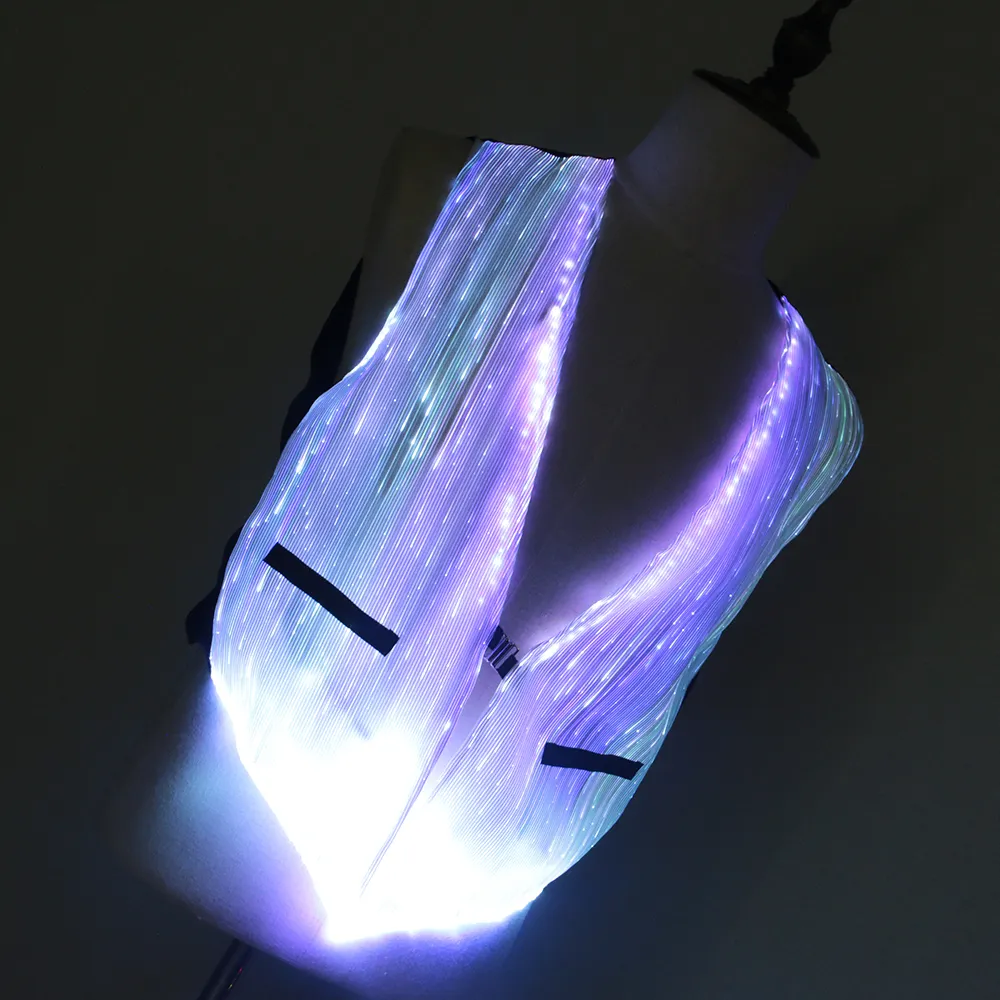 멋진 디자인 led 광섬유 조끼 할로윈 카니발 축제