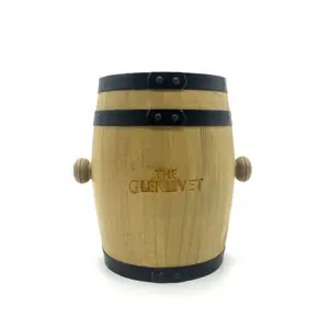 Hot selling in Europe and America wooden barrel cooler wood ice bucket wooden ice cooler for bar restaurant