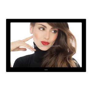 18.5 "tamanho grande moldura digital photo frame com rádio fm relógio e alarme Montado Na Parede para a promoção