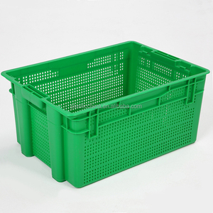 Large Industrial Heavy Duty Agriculture Vegetable And Fruits Stackable Mesh Plastic Crate