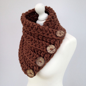 Bufanda <span class=keywords><strong>de</strong></span> Punto Grueso para Mujer Ky1803, Precio <span class=keywords><strong>de</strong></span> Fábrica, Calentador <span class=keywords><strong>de</strong></span> Cuello, Capucha <span class=keywords><strong>de</strong></span> <span class=keywords><strong>Lana</strong></span> con Botones, Bufandas <span class=keywords><strong>de</strong></span> Punto <span class=keywords><strong>de</strong></span> Ganchillo Merino - Product Image 4