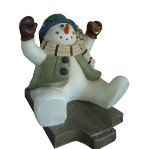 Escultura de Resina de Tamaño Real, Decoración Navideña de Fibra de Vidrio, Muñeco de Nieve de Dibujos Animados en Oferta, Decoración para Jardín, Patio, Escena Familiar - Product Image 3