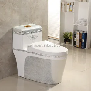 Bathroom toilet color indian style ceramic one piece toilet from chaozhou