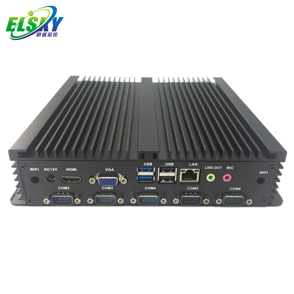 ELSKY x86 כפול ליבות 1.8GHz 1037U LAN Fanless 12v מיני תעשייתי מחשב