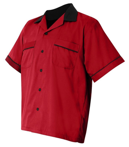 Custom <strong>Mens</strong> Work Rockabilly Style Cotton Short Sleeve <strong>Bowling</strong> <strong>Shirts</strong> - Product Image 3