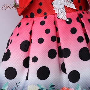 Rojo de fiesta niño vestido largo niño vestido de niña de vestido de fiesta para niña de <span class=keywords><strong>10</strong></span> años - Product Image 5