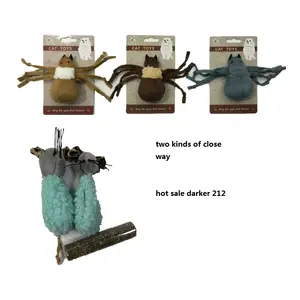 2018 koyu peluş kedi oyuncak catnip ile serin örümcek - Product Image 1