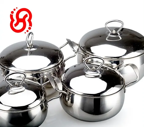 Korea style Stainless Steel Soup Pot Set Stainless Steel 201 for kitchen cooking