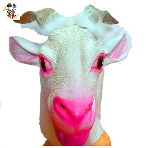 HPC-3513หน้ากากยางสัตว์หัวแพะเครื่องแต่งกายปาร์ตี้ฮาโลวีน - Product Image 1