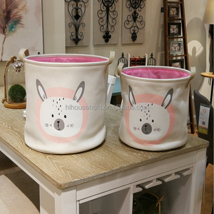 France Designer Baby Canvas <strong>Laundry</strong> <strong>Basket</strong> <strong>Foldable</strong> with Handle - Product Image 1