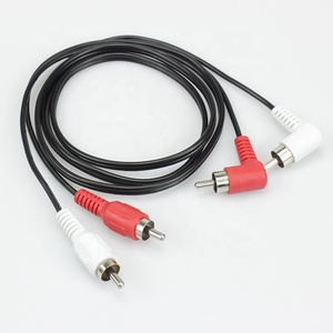 Custom 90 Degree Right Angle 2RCA Male to Male Shielded <strong>Audio</strong> Cable for DVD Player and TV Box - Product Image 4