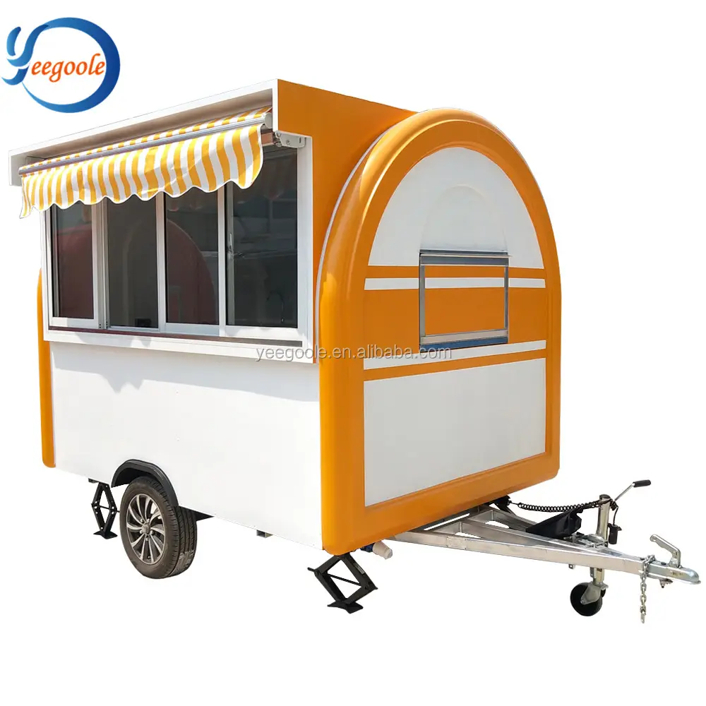 Yeegoole ce china carrinho de alimentos móvel/carrinho de comida vendedores/reboque de aço inoxidável