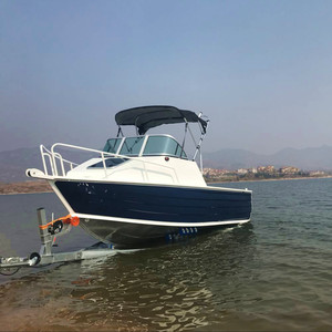 <span class=keywords><strong>Alluminio</strong></span> Cuddy Metà Cabina <span class=keywords><strong>Barca</strong></span> con <span class=keywords><strong>Pieghevole</strong></span> Bimini e Motore - Product Image 2