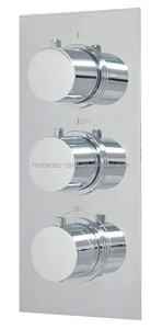 Válvula <span class=keywords><strong>Mezcladora</strong></span> Termostática Oculta de Latón Macizo Cromado de Tres Vías para Ducha - Product Image 3