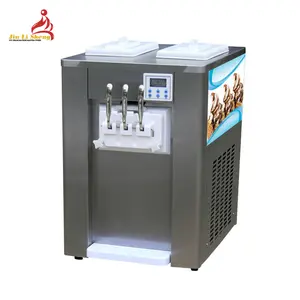 Commercial 3 Flavor Commercial Table Top Soft Serve Ice Cream And Frozen Yogurt Machine With Big Mix Hopper