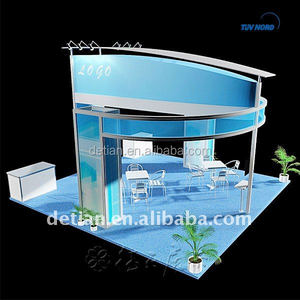 O sistema modular da Ilha de comércio mostram cabine 6m x 6m ( 20 'x 20') com slatwall para a exposição Internacional
