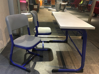 Bureau d'écolier double avec chaise pour salle de classe (YA-X037B)