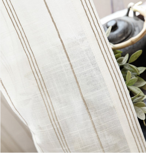 Rideau look de lin 100% Polyester, tissu pur pour le salon, vente en gros - Product Image 1