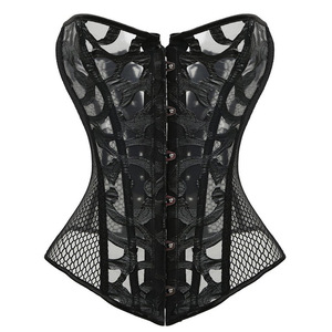 Lace Corset Sexy Bustier Mesh Corselet Underwear Clothing <strong>Black</strong> Slimming <strong>Lingerie</strong> S-6XL - Product Image 1