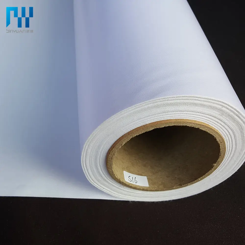 Cuộn Vải Polyester In Mực Rộng Màu Bạc Bóng