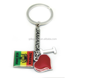 De la bandera llavero encantos al por mayor diseñador llaveros <span class=keywords><strong>Jamaica</strong></span> recuerdo llavero - Product Image 5