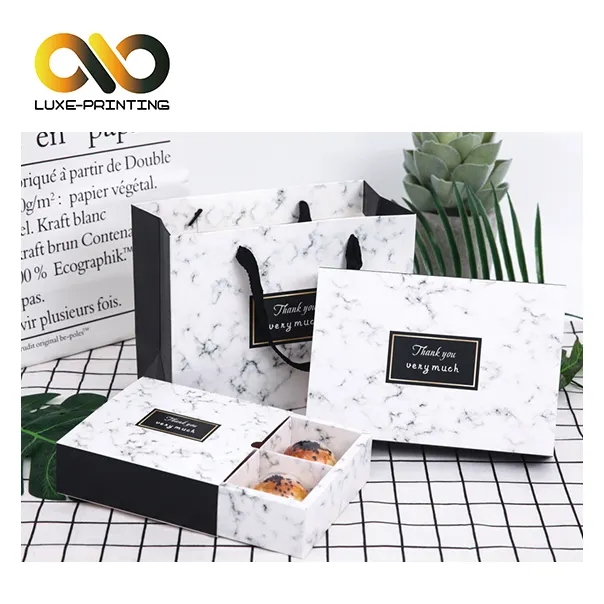 Luxury Chinese new year greeting gifts cookies box packaging paper box