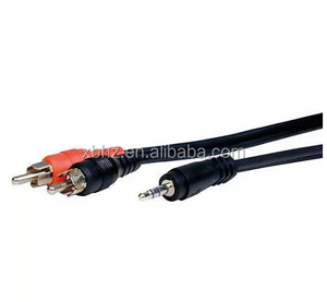 3,5mm estéreo <span class=keywords><strong>Mini</strong></span> macho <span class=keywords><strong>a</strong></span> 2 <span class=keywords><strong>RCA</strong></span> Plugs <span class=keywords><strong>Cable</strong></span> de Audio 25' - Product Image 1