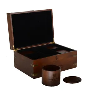 Caixa de armazenamento de bambu personalizada, caixa de bambu com bandeja de rolamento, tabaco e caixa de armazenamento de ervas