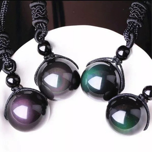 The Most Popular Products <strong>Rainbow</strong> Eye Transfer Good Luck Natural Stone Obsidian <strong>Necklace</strong> - Product Image 1