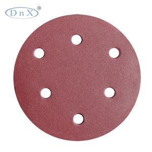 Ahşap taşlama için 5 inç 6 delik lal taşı kumu kağıt cırt cırt zımpara diski zımpara diskleri - Product Image 1