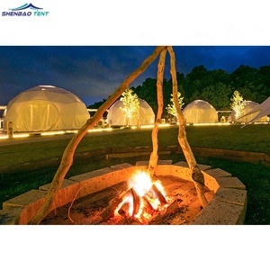 Tente de <span class=keywords><strong>camping</strong></span> géodésique ronde / demi-sphère blanche d'extérieur au prix d'usine à vendre - Product Image 4