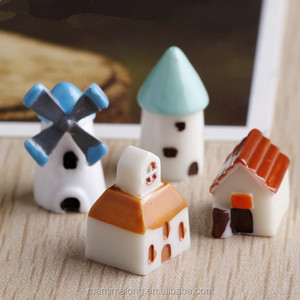 Europese Stijl Huis Mini Windmolen, Kerk, Cabine, Kasteel Pop Ornamenten Micro Landschap Decoratie - Product Image 2