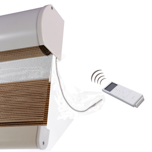 Ngang Cordless Thông Minh Wifi Cơ Giới Cán Rèm Cửa Sổ Tự Động Ưa Thích <span class=keywords><strong>Zebra</strong></span> Mành Shades - Product Image 1