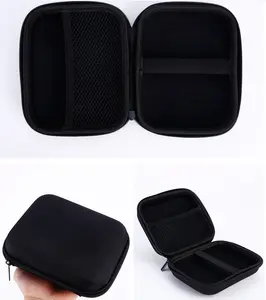 High Quality Protection Hard Wholesale Black Zipper Eva Tool Case Custom Logo Eva Earphone Case