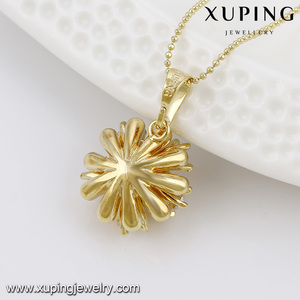 63805 Xuping Juego de Joyería de Pendientes y Collar con Circonita Chapado en Oro de 14k para Novia, Económico - Product Image 5