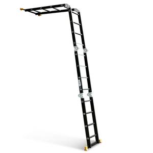 Escada de alumínio telescópico multifuncional, tipo h, desbaste seguro e com rodas - Product Image 6