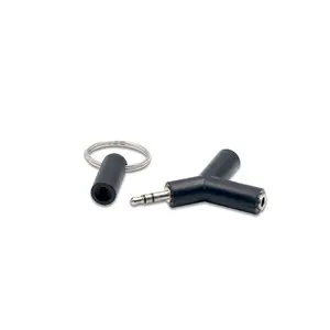 10cm 3.5mm स्टीरियो केबल Suppliers-थोक 2 में 1 3.5mm जैक ईरफ़ोन पुरुष 3.5mm famale करने के लिए संगीत ऑडियो एक्सटेंशन अलगानेवाला एडाप्टर के लिए मोबाइल फोन