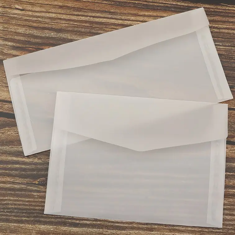 Saint วันวาเลนไทน์รักหวานกึ่งโปร่งใสติดตามกระดาษผักกระดาษซองจดหมาย