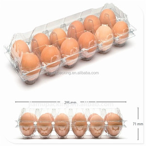 Transparent blister process plastic egg tray cartons with 12 holes