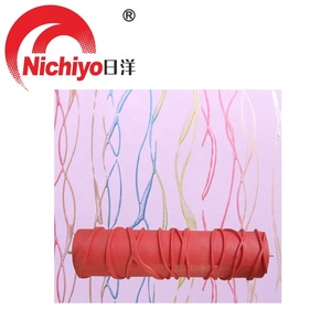 <strong>Uk</strong> DIY Pattern Decor Embossed Paint Roller Sleeve <strong>Wall</strong> Texture <strong>Stencil</strong> Roller Brush - Product Image 2