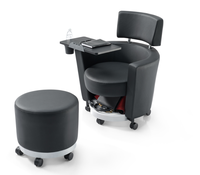 Chaise d'école ergonomique avec tablette d'écriture, design unique, haute qualité, moderne, dossier bas, haute densité, avec support pour tablette et ordinateur portable