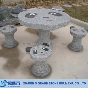 Creative Panda Outdoor Patio Garden Stone Tables and Benches