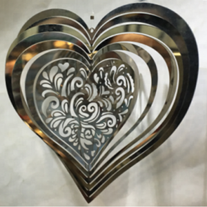 <span class=keywords><strong>Laser</strong></span> Gesneden Roestvrij Staal Opknoping Huis Tuin Decor Hartvormige Cosmo 3d Metalen <span class=keywords><strong>Wind</strong></span> Spinner - Product Image 2
