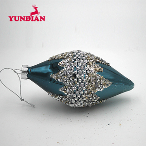 <span class=keywords><strong>Prix</strong></span> usine arbre de Noël brillant luxueux forme d'olive suspendus Bule <span class=keywords><strong>boule</strong></span> noël <span class=keywords><strong>boule</strong></span> de verre ornements pour décor de vacances - Product Image 2