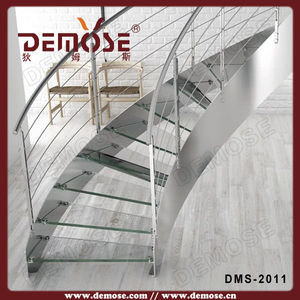 Intérieur rampes d'<span class=keywords><strong>escalier</strong></span> de <span class=keywords><strong>fer</strong></span> balustrade verre feuilleté bande de roulement <span class=keywords><strong>en</strong></span> acier <span class=keywords><strong>escalier</strong></span> - Product Image 1