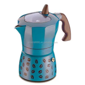 Máy Pha Cà Phê Moka Pot Cho Bếp Gas Hoặc Bếp Điện-Máy Pha Cà Phê Demitasse 6 Ly Cho Italia