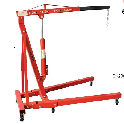 Hydraulic vehicle crane truck crane 360 degrees manual 1ton 2ton 3ton shop engine crane use for car repair shop