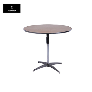 Vòng Gỗ <span class=keywords><strong>Pub</strong></span> Cocktail Bảng Thanh với Kim Loại Nhôm Cạnh - Product Image 1